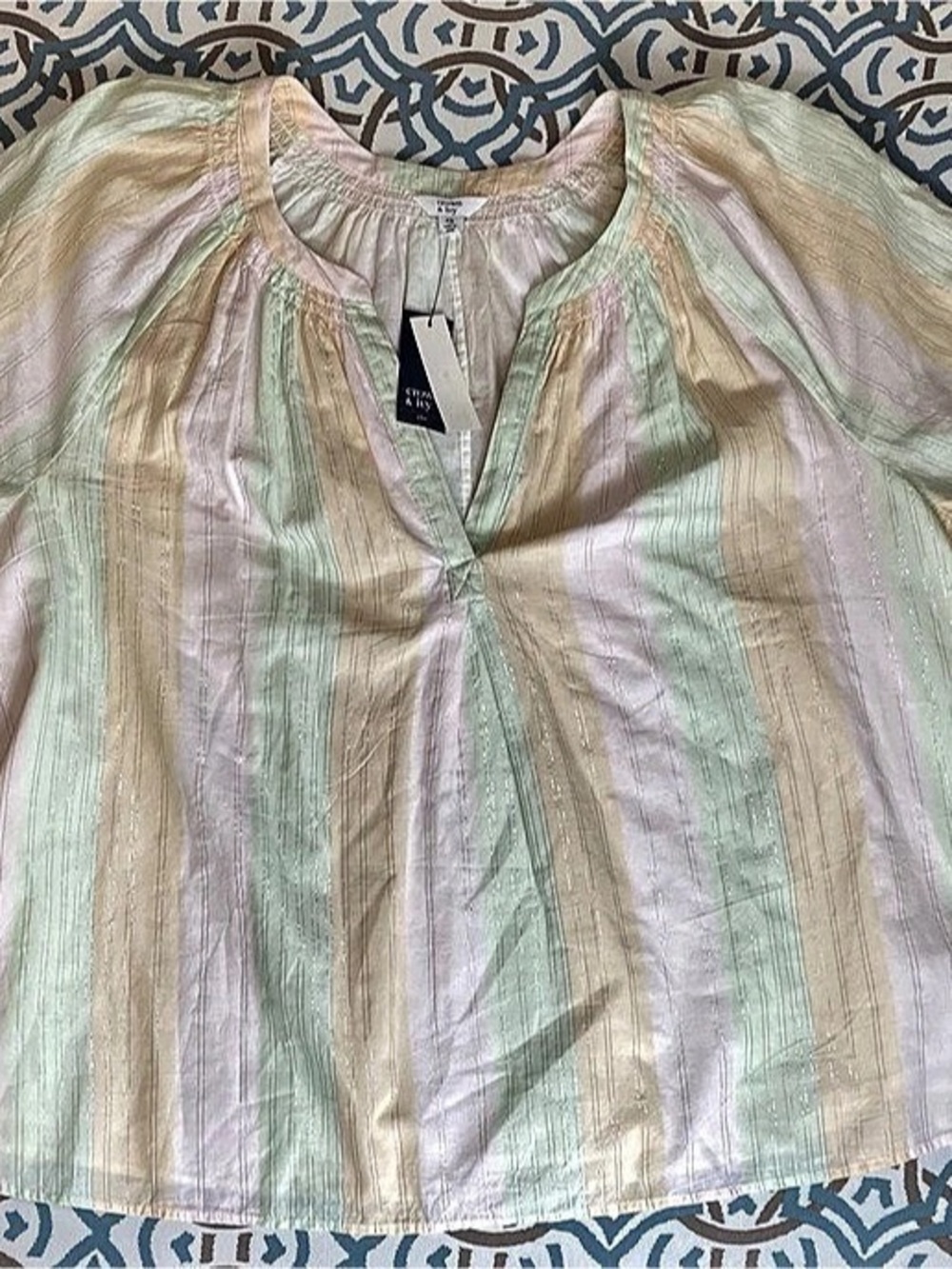 crown & ivy Plus Striped Tunic 4X NWT